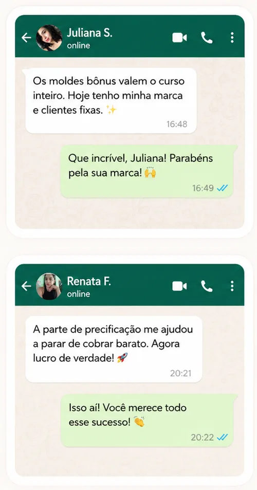 Depoimento de aluna 3 do Mundo da Resina
