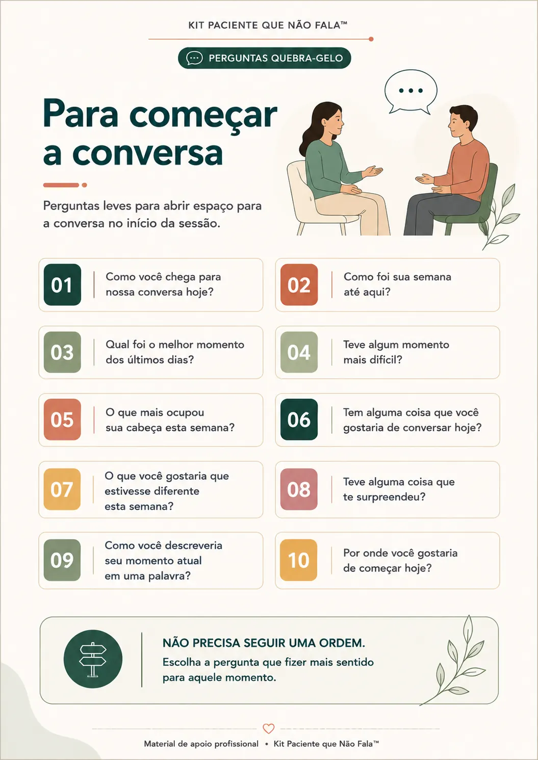 Para começar a conversa — perguntas quebra-gelo